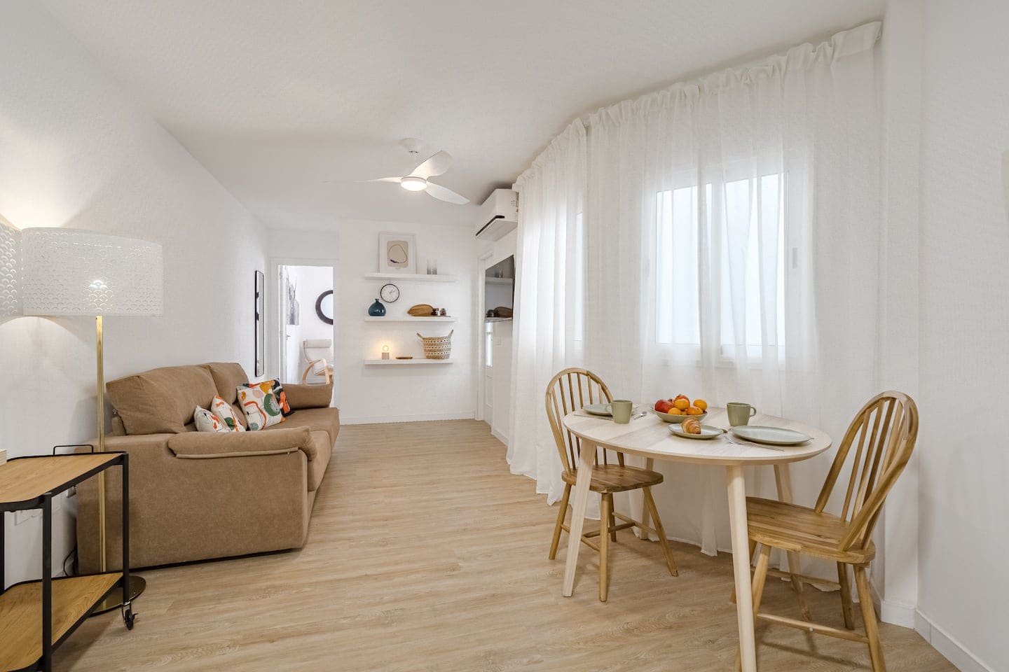 Bright open-plan living room
