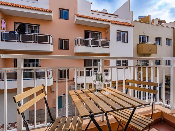 Balcony over the local street