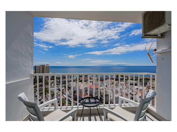 Balcony with seating and ocean view