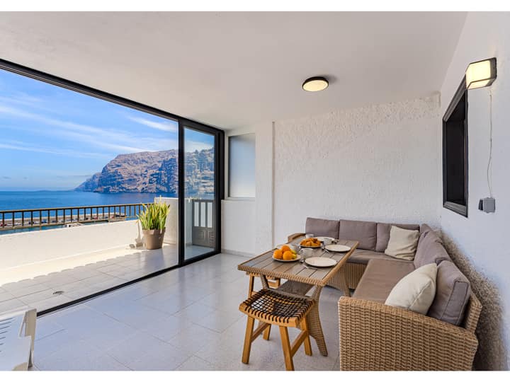 Living room opening to the view